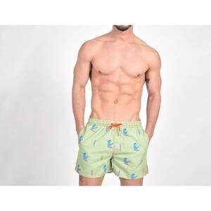 NEW EIGHT X surfing t-rex print swim trunks in green